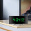 Clock, 7-inch curved LED screen, adjustable brightness, alarm function, temperature and humidity display, black 4