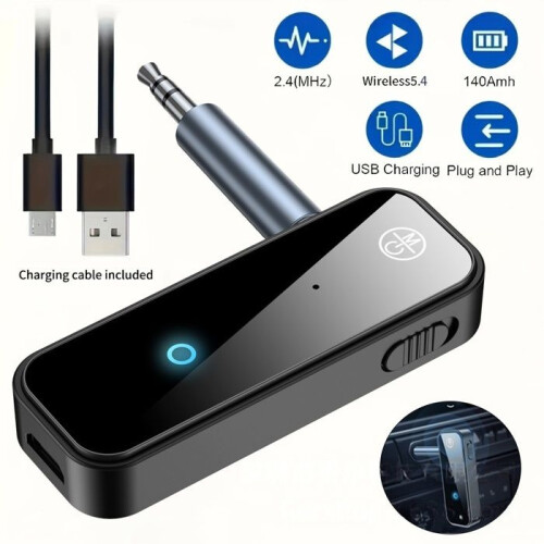 Bluetooth-Adapter, HD-Klangqualität, stabile Verbindung, Plug & Play, schwarz 1