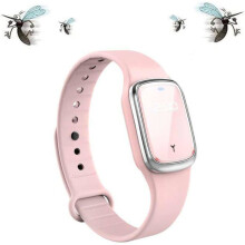 Bracelet anti-moustiques RisingFF, bracelet anti-moustiques à ultrasons, bracelet-montre électronique anti-moustiques rose