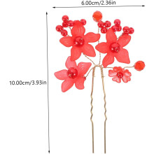 4 Stück Haarstäbchen mit mattierten Blüten, Haargabeln für Damen, Vintage-Hochsteckfrisuren-Accessoires, Blumenclips für Hochzeitsnadeln
