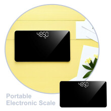 Wiederaufladbare elektronische Waage für Zuhause und unterwegs, präzise Gewichtswaage für Personen, spiegelnde Oberfläche