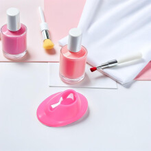 Set di 8 espositori per smalti con base in silicone antiscivolo, ideali per nail art in salone e manicure fai da te.
