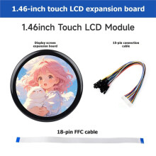 Waveshare 1.46 Inch Touch LCD Module 412x412 IPS Round Display Module SPI/I2C SPD2010 Display Touch Chip for Raspberry Pi STM32