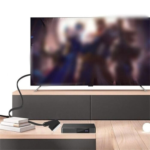 Μετατροπέας SCART σε HDMI, 1080p, Plug and Play, Φορητός, Καλώδιο 1m, για τηλεοράσεις, προβολ 1