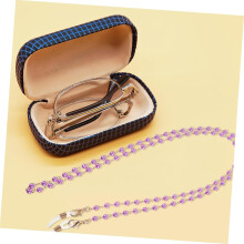 Brillenhalter aus Kupfer, Brillenkette im Vintage-Stil mit Perlenmuster, robuste Brillenschnur