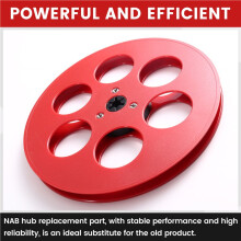 Reel Vuoto per Nastro da 7 Pollici con 6 Fori per ReVox Studer, Sostituzione del Reel di Registrazione NAB-Hub con 2 Spaziatori Rossi