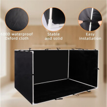 Dog Pee Pad Holder with High Walls - 35in X 29in X 17.3in No- Indoor Potty Tray, Foldable Dog Litter Box for Dogs