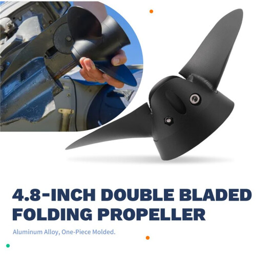 4,8 Polegadas 2-Blade Folding Propeller Motor Boat Propellers Motor Elétrico Outboard Propeller para  Efoil Surfing