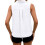 Women's Sleeveless V-Neck Button-Down Blouse-Dark blue M 10
