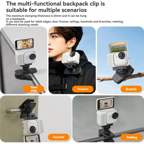 Magnetic Backpack Alligator Clip Camera Mount for  GO Ultra Camera Vlog Shooting Bracket Accessory 1