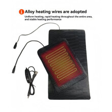 USB Leather Anti-Scratch Pet Heating Pad for Reptiles and Turtles Adjustable 3-Level Temperature, Waterproof 33x18CM