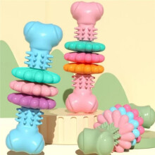 Pet Toys Dog Chew Meaty Bone Toys Bone Type Multi-Meat Pieces Bite Bite Resistant Teeth Toy Set Dog Bone Toy Supplies B