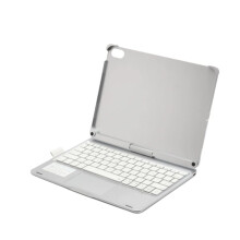 For Air 11 2024/Air11 2025 Case 360 Degree Rotatable Foldable Stand Cover with Keyboard Pen Slot Silver