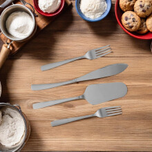 Backset, Edelstahl-Kuchendekorationswerkzeuge, Dessertgabeln und Servierspatel