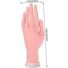 Biegsame künstliche Hand für Nagelkunstübungen, tragbares Maniküre-Werkzeug mit beweglichen Fingern, einsetzbar