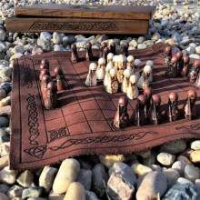 Luxury Travel Chess Set-Chessboard and Resin Pieces, Portable Strategy Game, Ideal for Travel.