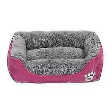 S 43*32cm Rose Red Pet Cat, Dog Bed, Soft And Comfortable Pet Nest Az21811