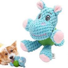 (Hippo) Plush Dog Toy,interactive Stuffed Dog Toys For Boredom,cute Squeaky Dog Chew Toys For Puppy,small,medium,large Breed