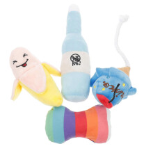 Pet Playing Toy Cartoon Banana Beer Plush Set for Playing 12Pcs