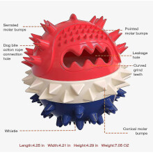 Dog Chew Toys for Aggressive Chewers Dog Toys for Puppies Teething Indestructible Leaky Food Squeak Toys Balls Educational Pet Product Dogs Chew Spiky