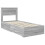 VidaXL vidaXL Bed Frame Grey Sonoma and Silver 75 x 190 cm Engineered Wood 2