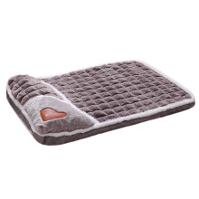 (M, Grey) Winter Warm Thickened Dog Bed Ultra Soft, Washable Pet Mat for Cold Weather, Anti-Slip Comfortable Cat & Dog Sleeping Sofa