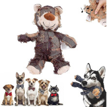 (S, Purple) Dog Toy, Dog Companion For Heavy Chewer, Indestructible Robust Bear,indestructible Dog Toys, Squeaky Dog Toys Training I