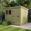 8 x 8 Pent Shed Tanalised (Single Door, With Windows) 1