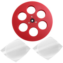 7 Inch 6 Holes Empty Tape Reel for ReVox Studer Recording Takeup Reel NAB-Hub Replacement with 2 Spacers Red