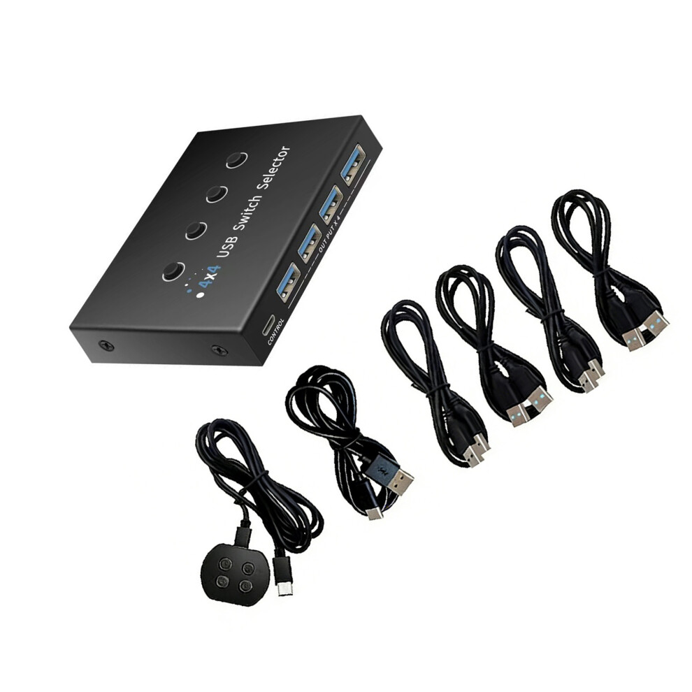Universal Usb3.0 Switcher Box 4 Computers Controls 4 Devices 7627001701021