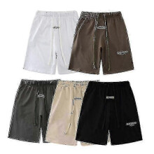(L, Black) Fear Of God Fog Essentials Shorts Casual Sweat Shorts Drawstring Summer Pants-df