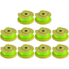 10PCS Lawn Trimmer Wire Spools for Ryobi Lawn Mower AC80RL3 Nylon Rope Reels