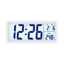 Übergroße LCD-Digitaluhr mit Datum,-Weiß
