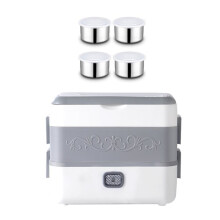 Electric Lunch Box 2.4L Portable Cooking 200W Fast Heating Portable Steamer Warmer for Office Dormitory Uk Plug