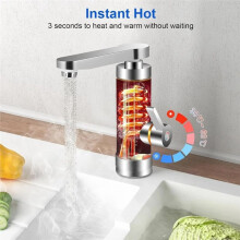 Electric Kitchen Water Heater Tap Instant Hot Water Heater Cold Heating Faucet Tankless Instantaneous Water Heater (US)