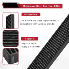 3 Pcs Microwave Filter Replacement Parts for GE Microwaves, Charcoal Air Filters for Models LMV1650SW