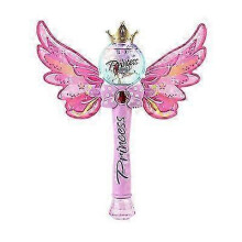 (pink) Children's electric bubble blowing toy, princess magic wand