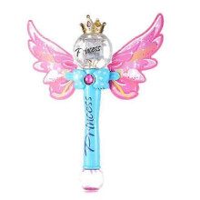 (blue) Children's electric bubble blowing toy, princess magic wand