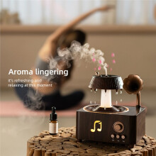 Aromatherapy Sprays Humidifier White Noise Air Humidifier Essential Oil Diffuser Vintage Gramophone Style US Plug