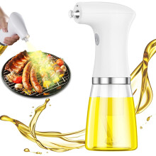 Pulverizador de óLeo EléTrico para Cozinhar, Frasco de Dispensador de Azeite de 8 OnçAs, óLeo Spritzer, Frascos de Spray de Vidro Branco
