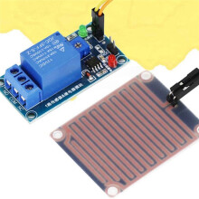 Rain Sensor Relay 12V Raindrops Controller Module Weather Monitoring Plant Leaf Humidity Sensor Adjustable Sensitivity