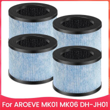 4-Teiliger Luftfilter-Ersatzfilter, Kompatibel mit für AROEVE MK01 MK06 DH-JH01 für Luftfilterteile
