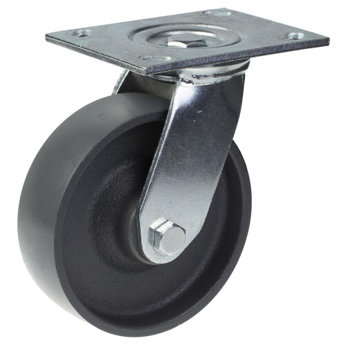 Parnells 150mm swivel castor with grey cast iron wheel
