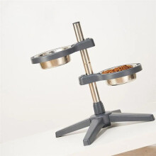 Dog Bowls Heights Adjustable Non Skid Raised Pet Cat Feeding Station Non Slip Puppy Feeding Food Bowls with Stand