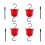 4-Pack Large Capacity Water Feeder Hanging  Feeder with Hook and Cleaning Brush(Red) 1