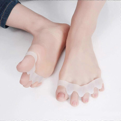 Toe Separators Bunion Corrector Silicone Toe Stretchers for Alignment and Pain Relief White 1
