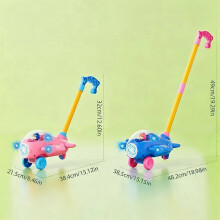 (1set, Blue) Bubble stroller toy Hand Push Bubble Car Bubble Toys Children'S Toys F6K8