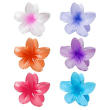 2026 Best Practical Resin Flower Hair Clip Claw Hair Accesories for Ponytails Adds A Touch Of Fashion To Any Outfit Multicolor