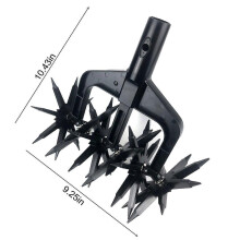 Gardening Rotary Tiller,manual Cultivator,hand-held Garden Cultivator with Detachable Tines, Reseeding Grass Or Terra Mixing(without Pole)