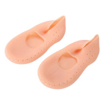 1 Pair Silicone Socks Foot Anti cracking Protector Foot Care Tool Prevention Socks Skin Color L